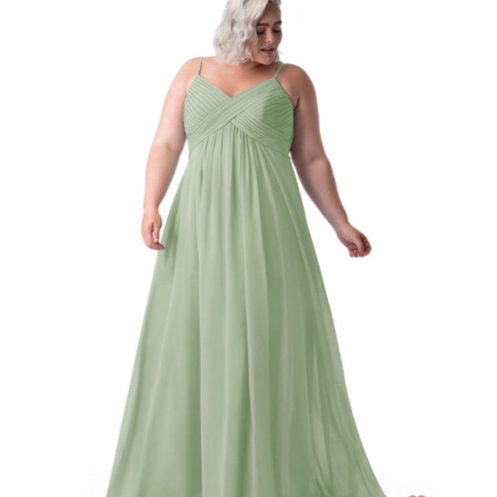 AZAZIE Shannon Dress in Dusty Sage, Sz 14